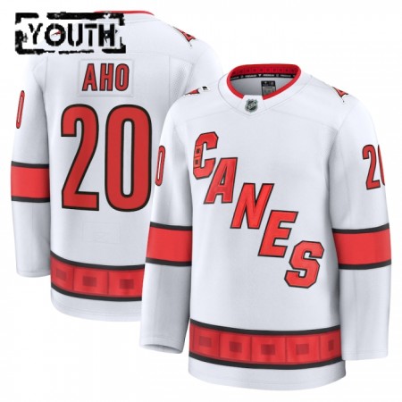 Carolina Hurricanes tröja Fanatics Premium Sebastian Aho 2024-25 Vit Borta - NHL Tröjor Barn Carolina Hurricanes tröja Fanatics Premium Sebastian Aho 2024-25 Vit Borta - NHL Tröjor Barn